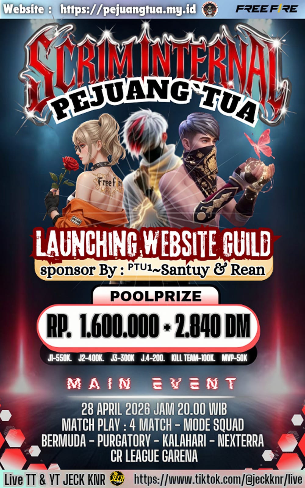 SCRIM INTERNAL PEJUANG'TUA LAUNCHING WEBSITE GUILD